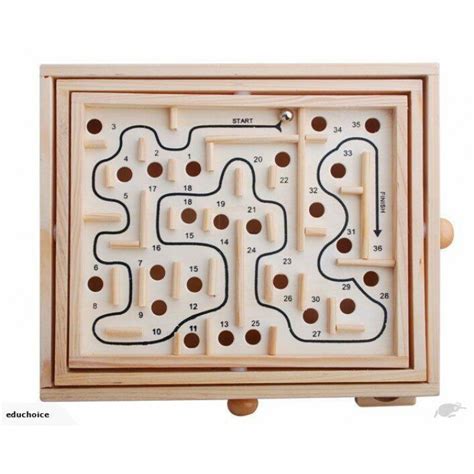 Wooden marble maze