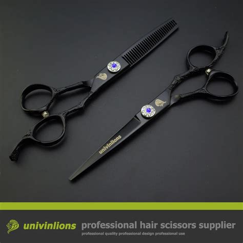 6" black engraved professional japan hair scissors hairdresser barber scissors hairstylist salon ...