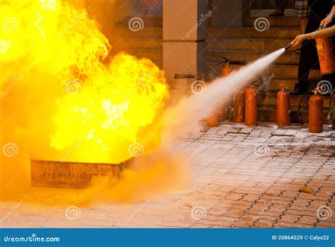 Fire Extinguisher Training stock image. Image of pull - 20864529