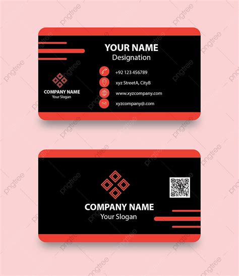 Red Black Background Business Card Template Download on Pngtree