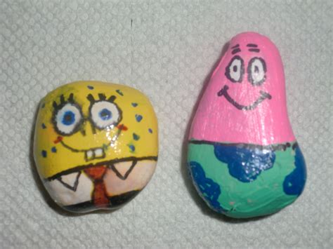 Spongebob Painted Rock : Hand Painted Rocks Sponge Bob S Friends Sandy ...