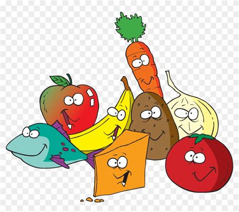 Cartoon Healthy Lunch Food Clipart Fruit Vegetables Clipart