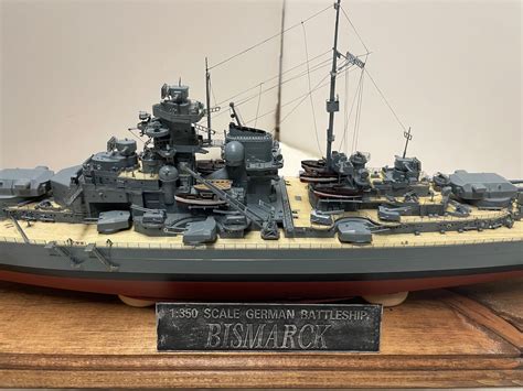 German Battleship Bismarckdetailed Ship Model 1/350 Scale - Etsy