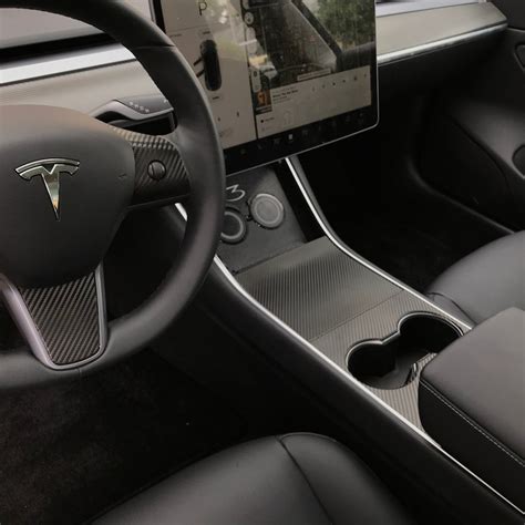 Tesla Interior Wrap for Model 3 or Y Center Console, Dashboard and more ...