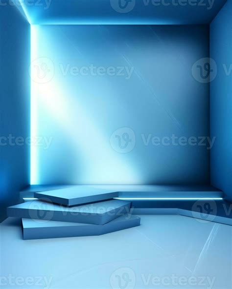 AI Generative blue abstract interior background 28815179 Stock Photo at ...