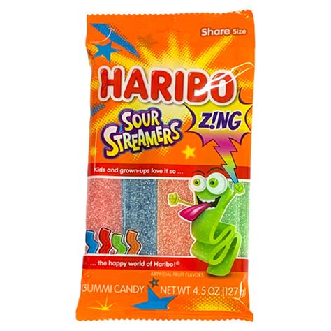 Haribo Sour Streamers Gummy Candy Strips - 4.3 oz. - The Taste of Germany