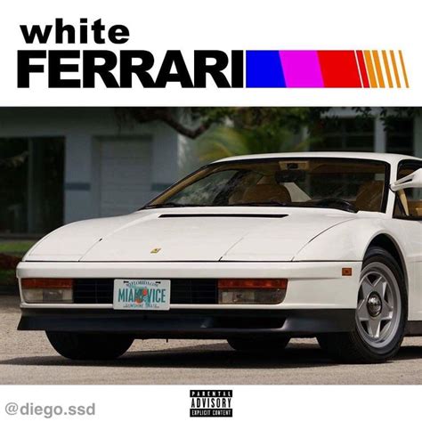 white ferrari single cover art : r/FrankOcean