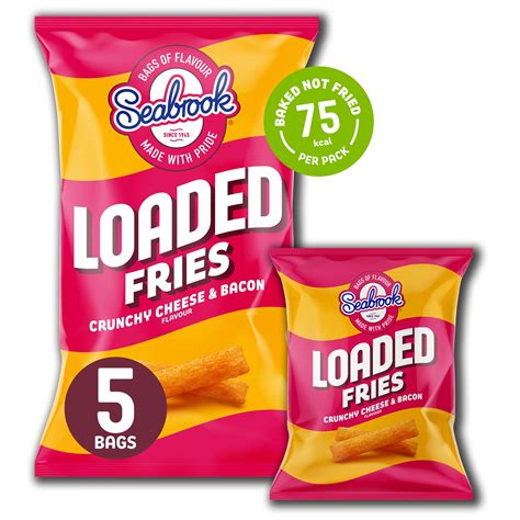 Seabrook Loaded Fries Crunchy Cheese & Bacon Flavour 5 x 16g ...