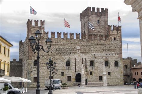 Marostica, Vicenza, Italy. The Castle In The Lower Part Of The Town Editorial Photo - Image of ...