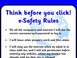 Think Before You Click! Poster | Teaching Resources