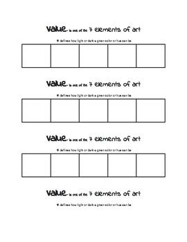 Value Scale template by Art Winns | TPT