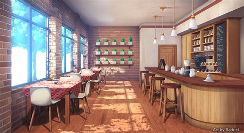 Cafe Anime Restaurant Background - bmp-park