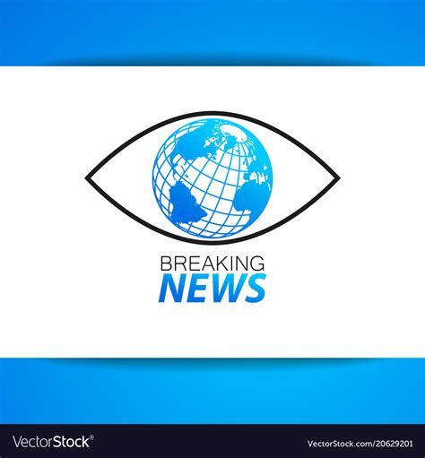 Breaking news logo template Royalty Free Vector Image