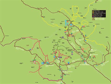 Crested Butte Hiking Trail Map - Cape May County Map