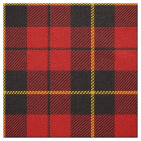 Clan Wallace Weathered Tartan Fabric | Zazzle