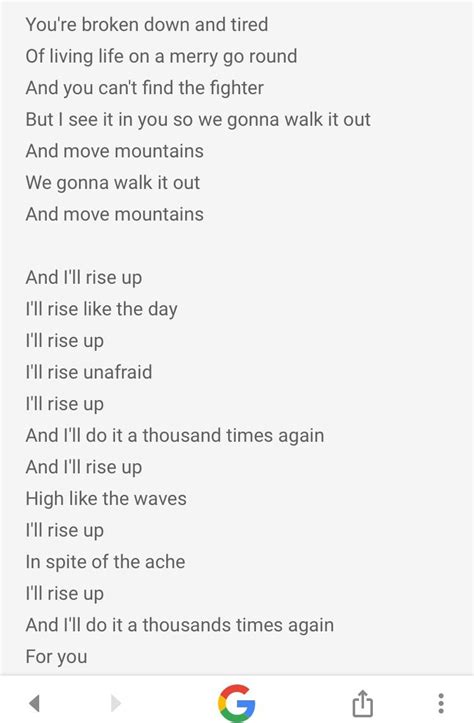 Andra Day - Rise up | I'll rise up, Move mountains, Live life