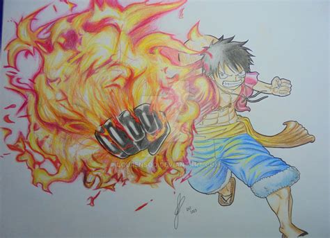 Monkey D. Luffy - RED HAWK by Lourensoo on DeviantArt