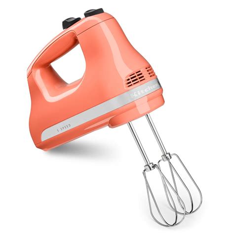 KitchenAid Ultra Power 5-Speed Pink Hand Mixer with 2 Stainless Steel ...