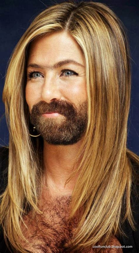 .: Female Celebrities with Beard and Mustache