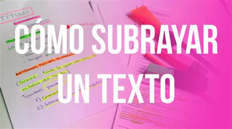 Cómo subrayar un texto