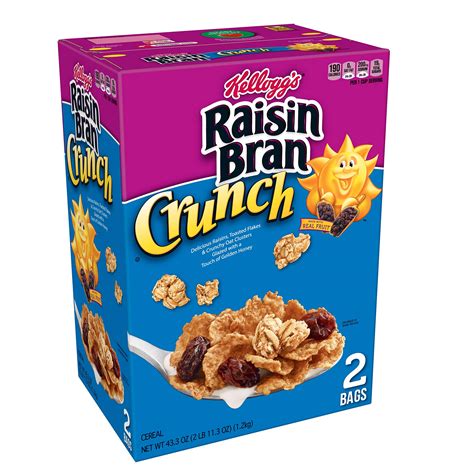 Buy Kellogg's Raisin Bran Crunch, Breakfast Cereal, Original, Good Source of Fiber, 43.3 oz Box ...