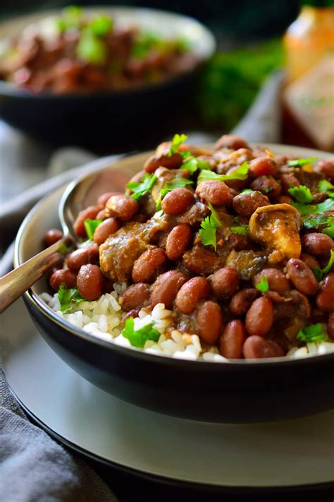 Vegan Red Beans and Rice with Smoky Mushrooms - Cilantro and Citronella