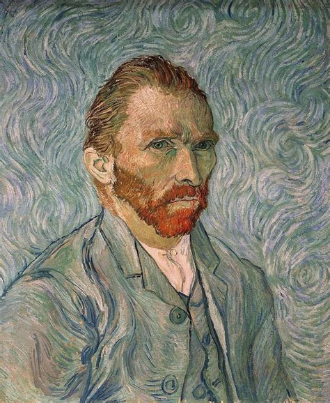 'Self-Portrait', 1889, Oil on canvas, 65 x 54 cm. Painting by Vincent van Gogh -1853-1890 ...