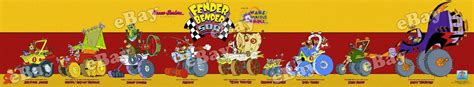 EXTRA LARGE! FENDER BENDER 500 Panoramic Photo Print HANNA BARBERA Yogi ...