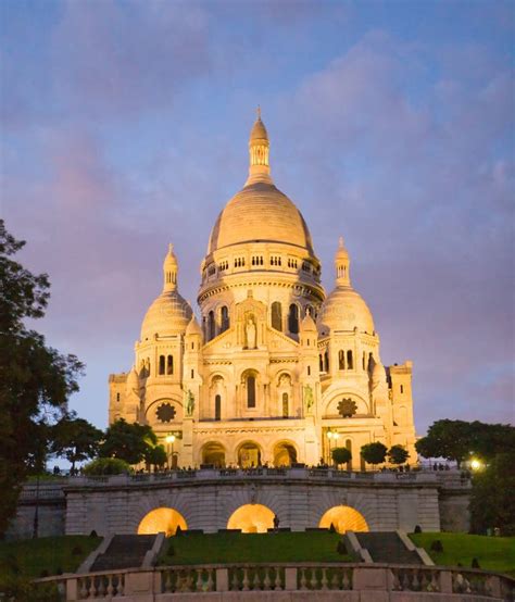 Sacre Coeur Cathedral at Night Stock Image - Image of famous, coeur ...