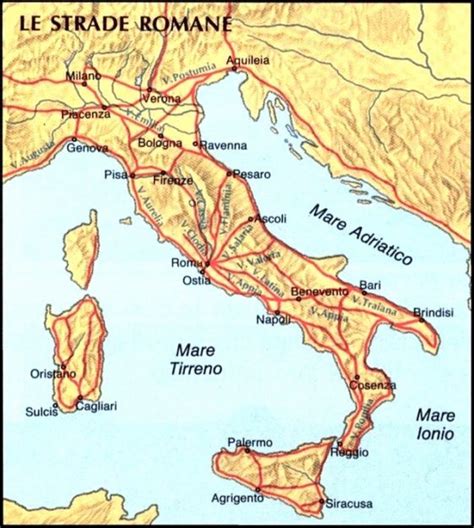 Map : Map of Ancient Rome's roads in Italy - Infographic.tv - Number ...