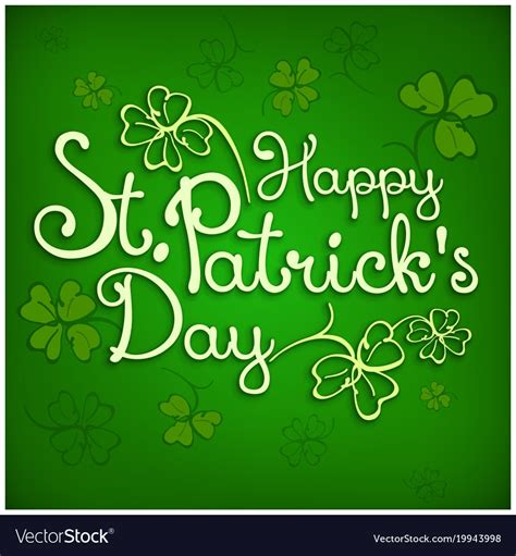 St patrick day poster Royalty Free Vector Image