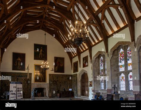 Great hall inside Berkeley castle, Gloucestershire, England, UK Stock ...