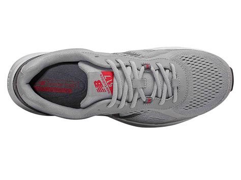 New Balance Leather 517 Training Shoe in Grey/Red (Gray) for Men - Lyst