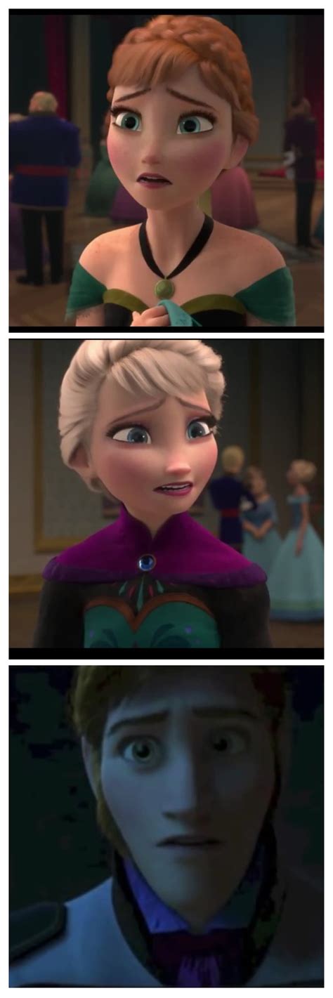 Frozen: Hans, Anna, and Elsa, sad face comparison. Its the eyes! Disney ...