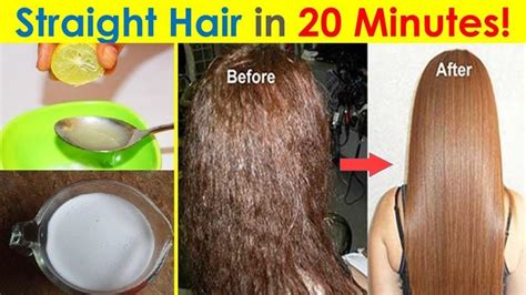 In 20 Minutes Straighten Hair Permanently at Home - Natural Way to Strai... | Dry frizzy hair ...