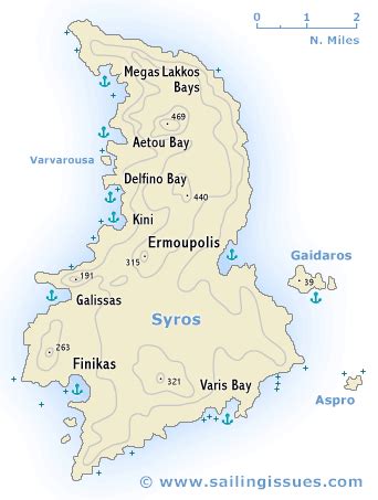 Syros island - Syros maps and yacht charter guide to Siros sailing ...