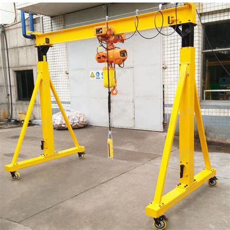 Indoor Warehouse Portable Gantry Crane Adjustable Electric Driven Anti Swaying