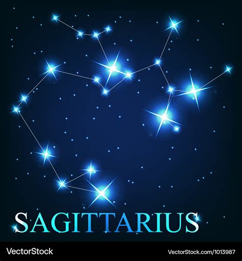 The sagittarius zodiac sign of the beautiful Vector Image