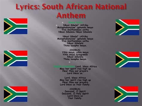 PPT - The South African National Anthem PowerPoint Presentation, free download - ID:4357893