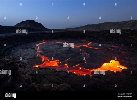 Ethiopia, Afar region, Great Rift valley, Erta Ale volcano Stock Photo ...