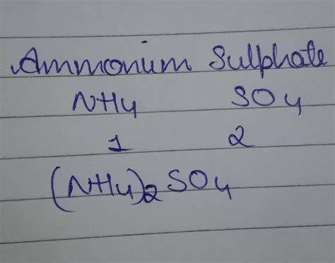 chemical formula of Ammonium Sulphate by Criss cross method - Brainly.in