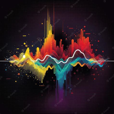 Premium Photo | Vector line artwork an audio waveform vivid colors ai ...