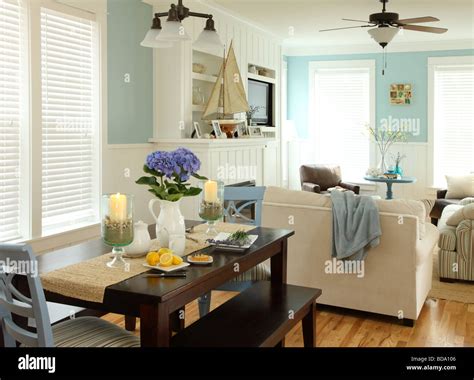 Beach house interior Stock Photo - Alamy