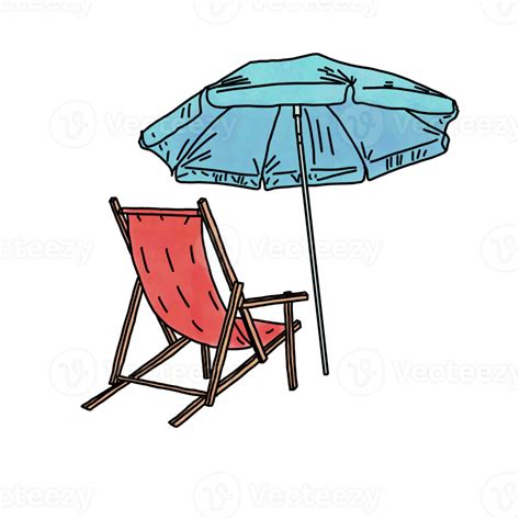 Beach chair umbrella 25272030 PNG