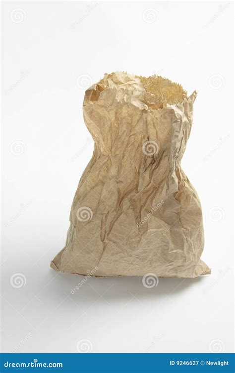 Crumpled Brown Paper Bag stock image. Image of recycle - 9246627