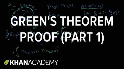 Green's theorem proof part 1 | Multivariable Calculus | Khan Academy | Calculus, Mathematics ...