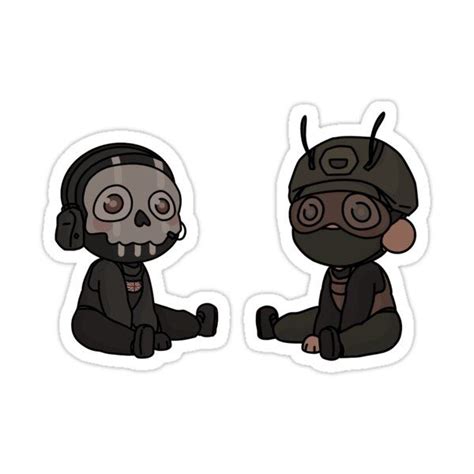 "Chibi 141: Ghost & Roach " Sticker for Sale by Cr3epy in 2024 | Chibi, Call of duty ghosts ...