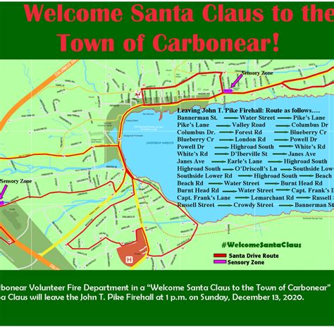 A message from the Carbonear Volunteer Fire Department: Welcome Santa to the Town of Carbonear ...