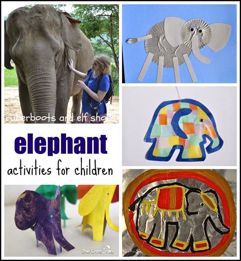 elephant activities for children - rubber boots and elf shoes