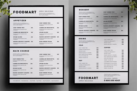 Simple Restaurant Menu by aarleykaiven on Envato Elements Menu Restaurant Design, Drink Menu ...